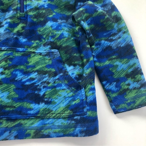 Hanna Andersson Blue Camo Half Zip Sweater Size 5/6 - Picture 3 of 7